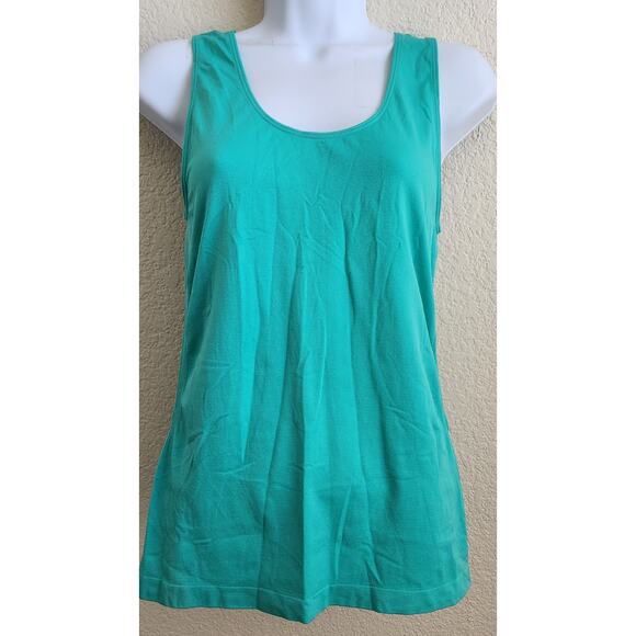 Cato Green Blue Round Neck Sleeveless Tank Top Large Lightweight Stretchy Soft - Picture 1 of 4
